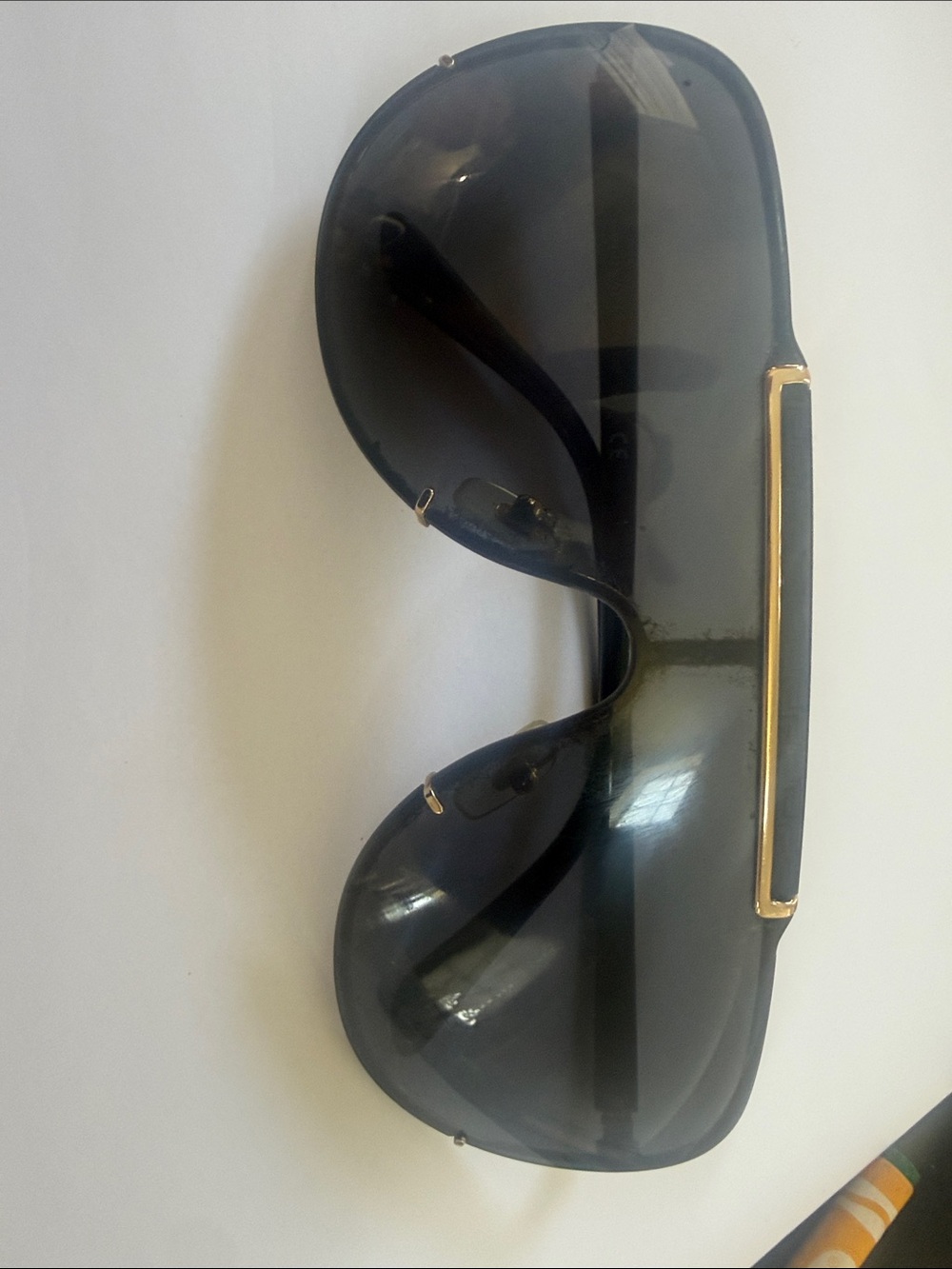 Versace Black and Gold Rimmed Sunglasses